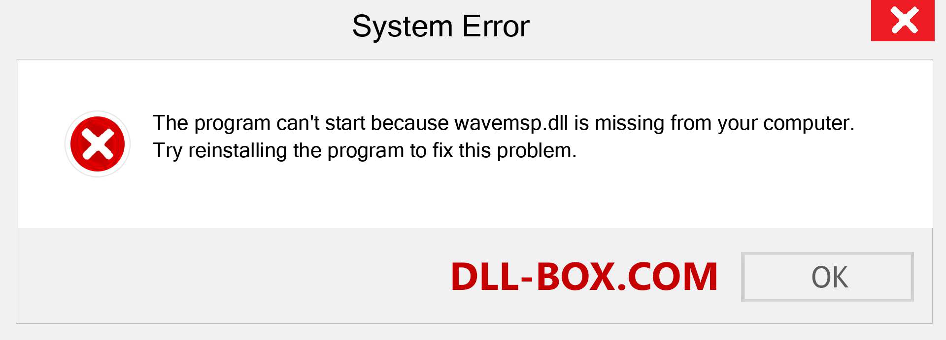  wavemsp.dll file is missing?. Download for Windows 7, 8, 10 - Fix  wavemsp dll Missing Error on Windows, photos, images